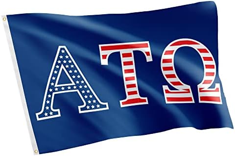 Alpha Tau Omega Flag USA Greek Letter Fraternity Banner Large 3x5 Feet Flags Sign Decor ATO (Flag - USA)