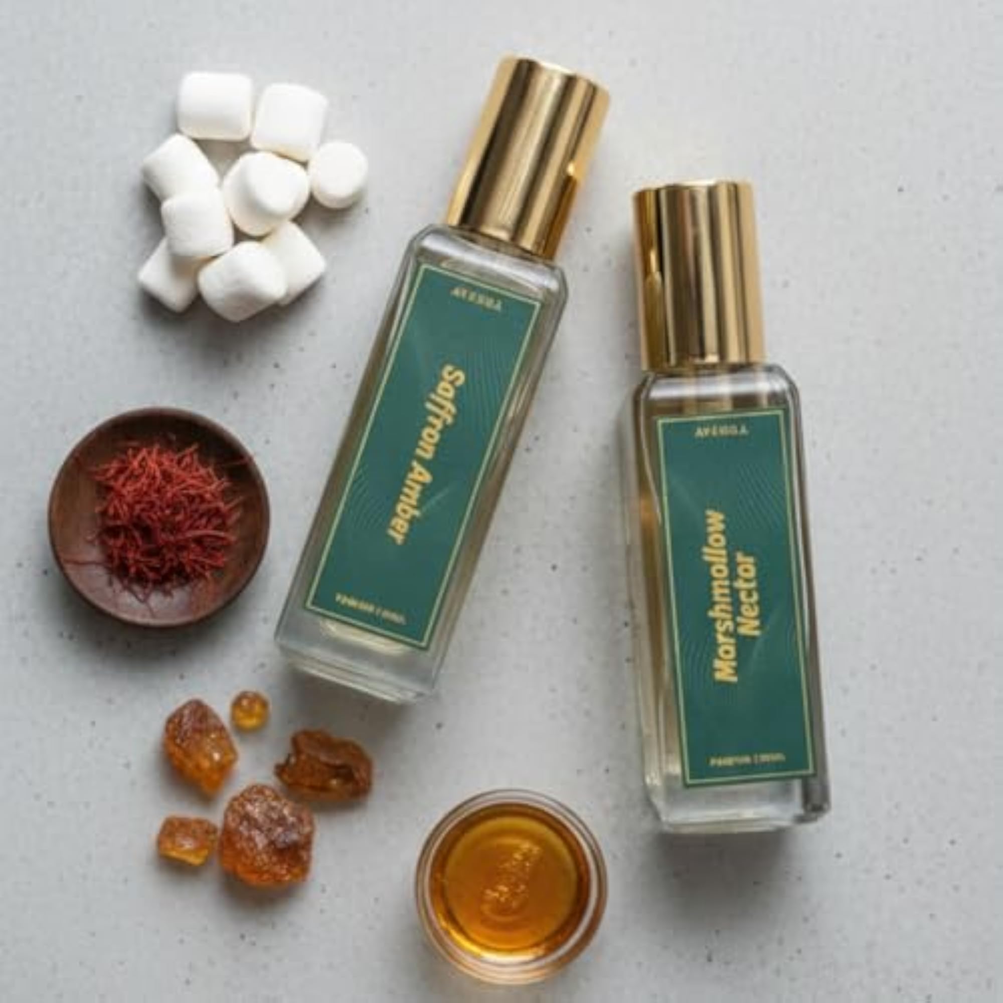 Saffron Amber & Marshmallow Nectar Duo for Women, 20ml Each