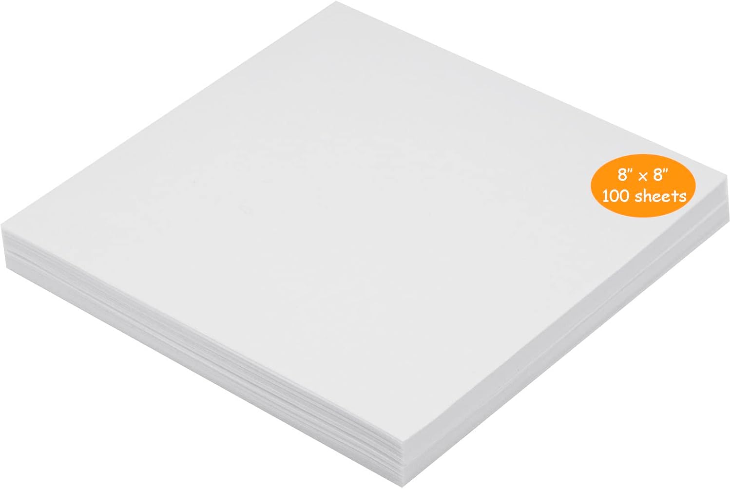 Tear Away Machine Embroidery Stabilizer Backing 8"x8" - 100 Precut Sheets - Medium Weight 1.8 oz - Fits 4x4 and 6x6 Hoops