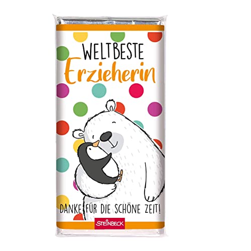 STEINBECK Schokolade Weltbeste Erzieherin Vollmilch 100g Tafel Kindergärtnerin Danke für die schöne Zeit Kindergarten… – Bild 4