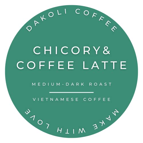 Vietnamese And New Orleans Latte Coffee Pods, Single Serve Cups, Coffee, Chicory And Creamer, Medium - Dark Roast, Blend From High Premium Robusta Bean And Pure Chicory With Creamer, 12 Cups/Box #TOP3