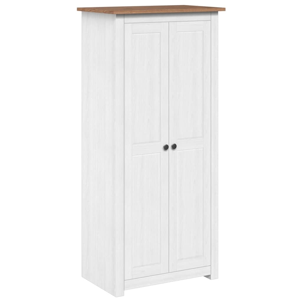 vidaXL Armario Madera Maciza Pino Blanco Panamá Range 80x50x171,5 cm