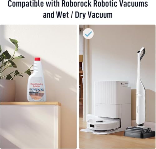 Image of Official Roborock Multi-Surface Floor Solution, Dilution Ratio 1:300, Compatible with Ultra, All Roborock Robot Vacuums with Mopping and Vacuum Mop, 16.2 oz, Concentrate
