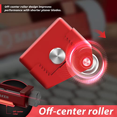 Saker Honing Guide with Whetstone - Red Off-Center Upgraded Honing Tool and Diamond Sharpening Stone Set Kit for Knife, Short Chisels and Planes, Fine/Coarse Plate, 400/1000/Grit… - Image 4