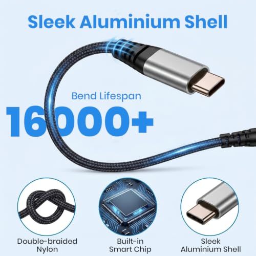 Image of Verilux USB C to 3.5 mm Audio Adapter with 60 W PD Fast Charging 2 in 1 Audio and Charging Converter for Traveling Home and Daily Use