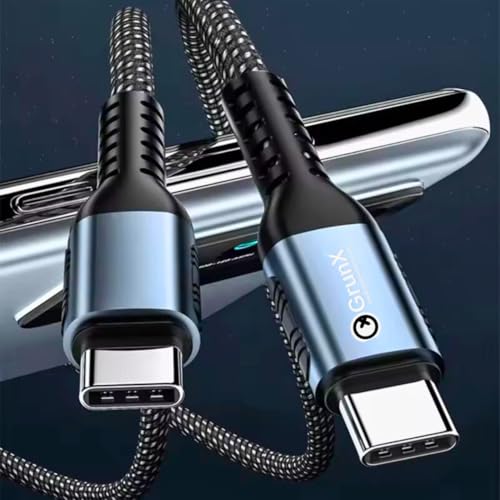 Image of Bat-Man 100W Type C to Type C Charging and Data Transfer Cable | Compatible with iPhone, iPad, Samsung Galaxy, OnePlus, Mi, Oppo, Vivo | Super Durable Texture Braided (1 Meter)