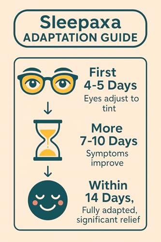 Image of Sleepaxa FL-41 Glasses for Migraine & Light Sensitivity | Trusted FL-41 Formula | Comfort Tint | Affordable Relief | Rose-Tinted Lenses with Blue Block Filter for Soothing Everyday Protection | Round