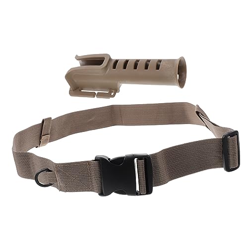 ibasenice 1 Satz Fischer Gürtel mit Rutenhalterung Tragbarer Angelrutenbehälter für Angeln Verstellbarer Taillengürtel für Verschiedene Angel Szenarien Robustes Design für Lange