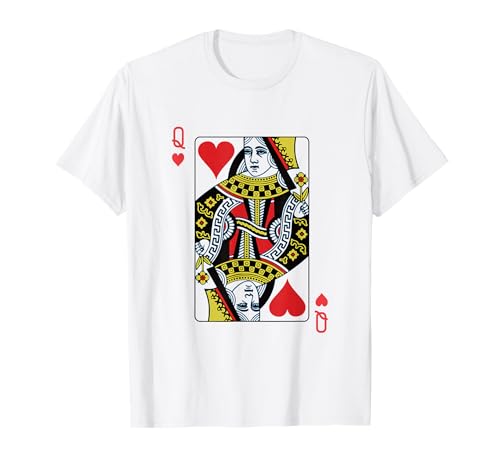 Queen of Hearts Playing Card Poker T-Shirt
