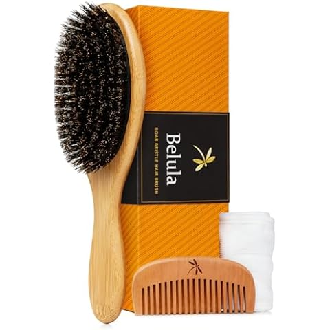 Belula 100% Boar Bristle Hair Brush Set Cover