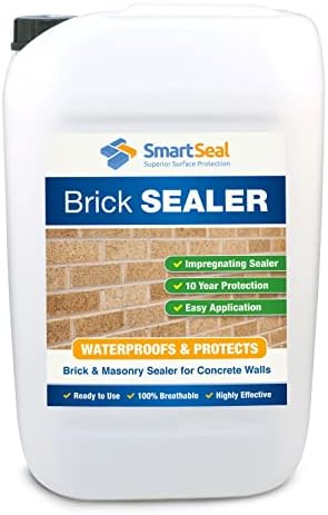 Smartseal Brick Sealer 10yr + Protection- Impregnating & Breathable. Brick Sealer. Solvent Free, Safe & Easy to Apply, Water Resistant and Protects from Damp. (1 Litre).