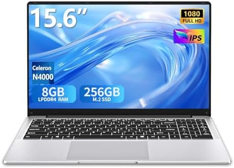Ordenador Portátil 15,6 pulgadas 8 GB RAM 256 GB SSD N4000 Proces...