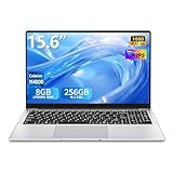 Ordenador Portátil 15,6 pulgadas 8 GB RAM 256 GB SSD N4000 Procesador Pantalla IPS Full HD Win 11 WiFi 5 BT Mini HDMI Laptop Bisagra de 180 Grados Peso Ligero de 1,6 kg para Estudiantes y Empresas.