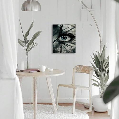 Décoration de salon moderne affiche yeux tableau encadré 40 x 60 cm