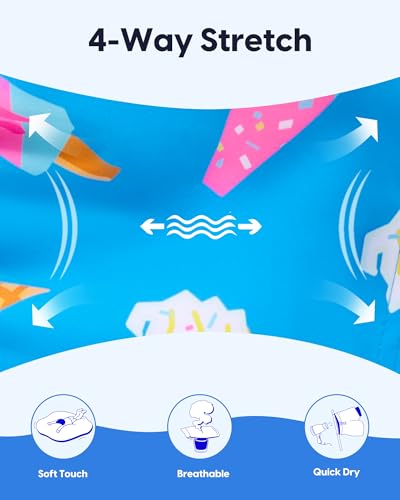 Image of maamgic Boys Swim Trunks with Compression Liner Quick Dry Swim Shorts Anti-Chafe Boy Bathing Suit