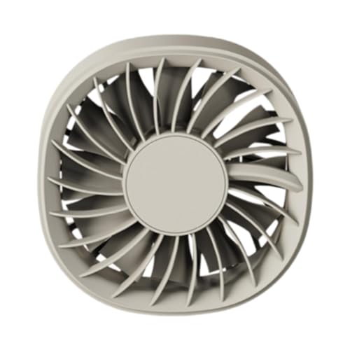 F Fityle Ventilador de aire acondicionado para coche, 3 velocidades, ajustable, con clip, portátil, universal, para el hogar, el asiento trasero, el, Caqui