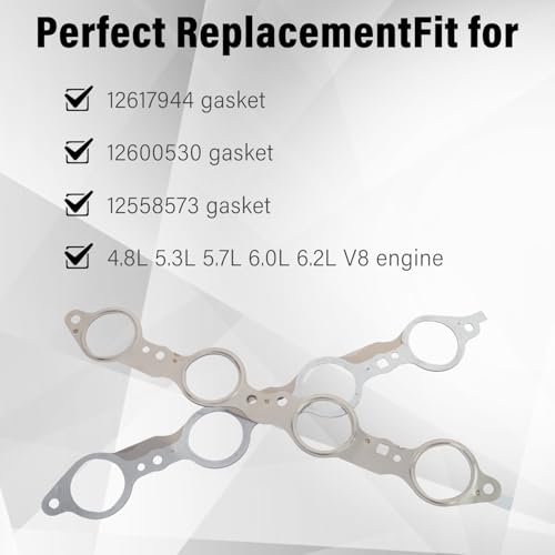 LS MLS Exhaust Manifold Header Gasket Bolts Kit Compatible with Chevy Silverado Camaro Caprice Corvette Tahoe GMC Sierra CTS Escalade LS1 LS2 LS3 LS6 LQ4 LQ9 LM7 4.8L 5.3L 5.7L 6.0L 6.2L OEM# 12617944 - Image 6