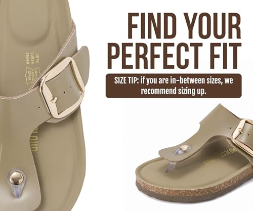 Image of Project Cloud Womens Sandals 100% Genuine Leather Thong Sandals for Women - Memory Foam Insole Women Sandals - Non-Slip Flip Flops for Women - Lightweight Sandals Women Footwear 2026