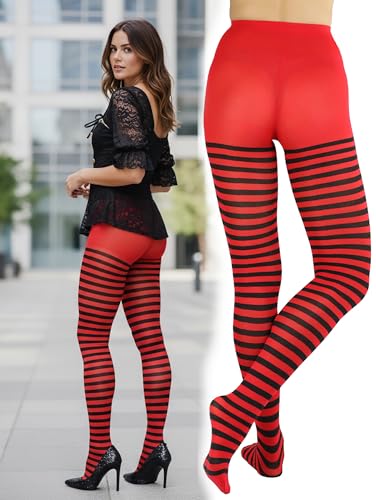 Image of ToBeInStyle Women's Nylon Horizontal Striped Tights