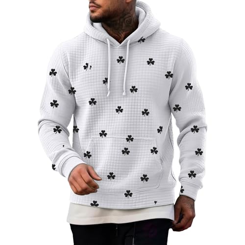 Sudadera anti UV hombre con capucha de cuadros blancos talla grande XXXXXL 2