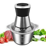 【Picadora multifuncional】 Más que una simple picadora de carne, la máquina se puede usar para picar cualquier alimento carne, verduras, queso, nueces, frutas o hacer ensaladas, guacamole y comida para bebés, etc.