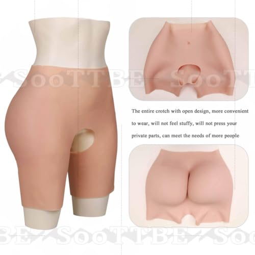 Bragas de silicona falso trasero y caderas moldeadoras con entrepierna abierta 4