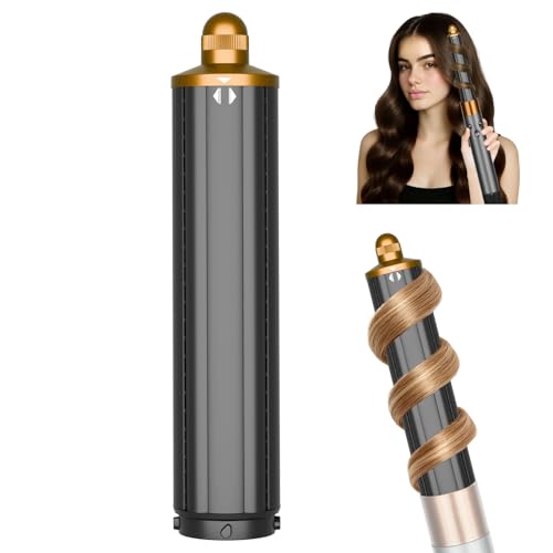ZEPHBLOW 1.6INCH/40MM Long Barrel for Dyson Airwrap Attachment Long Hair Curling Barrels Roller Attachment Compatible with Air Wrap HS01/05/08 Automatic Curlers for Loose Curls(Gold)