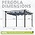 EROMMY Outdoor Retractable Pergola 10' x 13', Outdoor Aluminum Freestanding Shelter with Adjustable Sun Shade Canpoy for Patios, Dark Gray