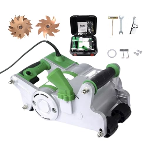 Rozadora de pared de 1100 W, máquina ranuradora de línea de pared, profundidad de ranura ajustable, cortadora y entalladora de hormigón, máquina cortadora de ranuras for pared de piso, juego de herram
