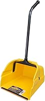 Quickie Jumbo Debris Dustpan with 36" Steel Handle - Ergonomic Grip, Swivel Lock for Heavy-Duty Cleanup