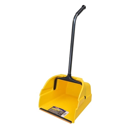 Quickie Debris Dustpan with Handle, Jumbo Debris Pan, Trash Collection for Industrial/Professional Cleaning