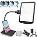 M MAGDEPO 4X Gooseneck Magnifying Lamp Lighted with 28 SMD LEDs, Table Desktop Standing Hobby Tool Magnifier Hands-Free with Clamp for Sewing, Crafts, Close Work, etc.