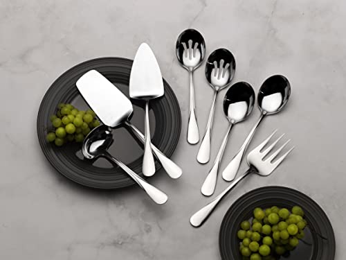 Mikasa Gourmet Basics Kaylee 8-Piece Serving Set, 18/0 Stainless Steel, Ladle, Lasagna Server, Cake Server, Tablespoons, Cold Meat Fork, Dishwasher Safe by Gourmet Basics by Mikasa - Image 7