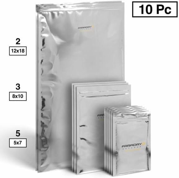 Faraday Defense 10pc Kit NEST-Z Faraday Bag EMP/Solar-Flare Prepper Ultra Thick - Military Grade Design, Superior Shielding Performance, Phones - Radios - Hard Drives - Tablets - Laptops Made in USA - Image 2