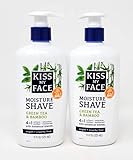 Kiss My Face Moisture Shave 11 Ounce Green Tea Bamboo (325ml) (2 Pack)