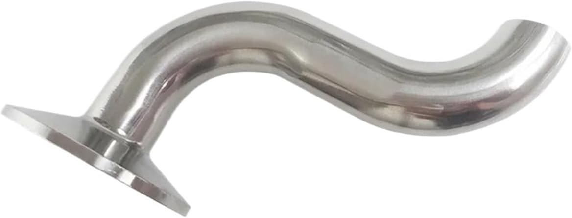 K50.5mm Tri Clamp x OD 19mm Pipe Butt Weld/Hose Barb S-Shape Tap SUS 304 Stainless Sanitary Home Brew 100/200/300/400/500mm(Hose Barb,19MM OD K50.5MM_L 200MM)