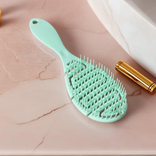 Hair-Brushes Anti Static Hair Brush Detangling Comb For Curly Hair, Scalp Massager Brush With ABS Nylon Bristles Gentle Styling Tool