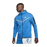 Nike Men's Tech Fleece Full Zip Hoodie (as1, alpha, xx_l, regular, regular, Dark Marina Blue/Light Bone, XX-Large)