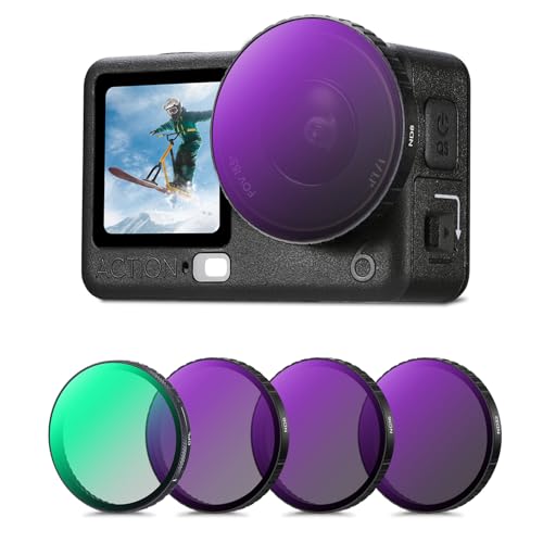 Image of K&F Concept Snap On CPL ND Filter Kit Compatible with DJI Osmo Action 6, 4 Pack CPL ND8 ND16 ND32 Neutral Density Polarizing Action 6 Filter Camera Accessories, Multicoated HD Optical Glass | 4 Pack CPL ND8 ND16 ND32 Neutral Density Polarizing Action 6 Filter Camera Accessories, Multicoated HD Optical Glass, FD141