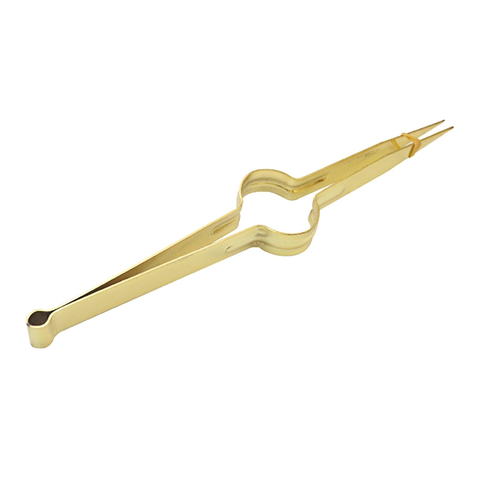 Fire Tongs 1PC Stainless Steel Shisha Hookah Tongs Tweezers Clamp Charcoal Accessories(Gold)