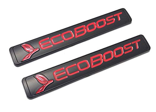 2x ECOBOOST Emblems 3D Nameplate Replacement for SUV F150 ECOBOOST 2011-2018 Decal Red Original Size Genuine Parts