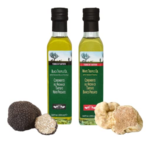 Combo Aceite de Oliva con Trufa Blanca y Negra, 2 unidades 250 ml