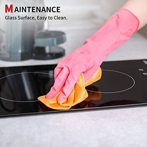 IsEasy Electric Ceramic Hob with Plug-in, Built-in & Portable Cooktop, 30cm 2 Zones 3000W