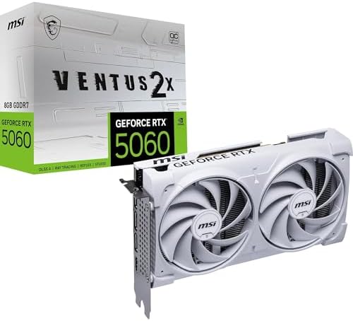 MSI Placa gráfica NVIDIA GeForce RTX 5060 8G Ventus 2X OC branca ...