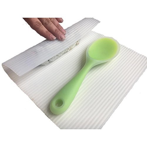 Num Yum Kitchen Better than Bamboo Sushi Mat plus Rice Paddle/Spreader plus How to guide recipe e-book