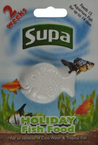 Supa Aquarium Holiday Fish Food, 14 Days, Pack of 6, Easy To Use, Slow Releasing Food Block For Feeding Cold Water & Tropical Aquarium Fish