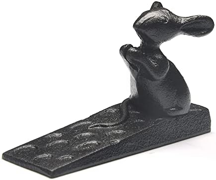 Cast Iron Rustic Doorstops Decorative Tall Door Stopper - Stop Your Farmhouse Doors (Cheese Mouse)