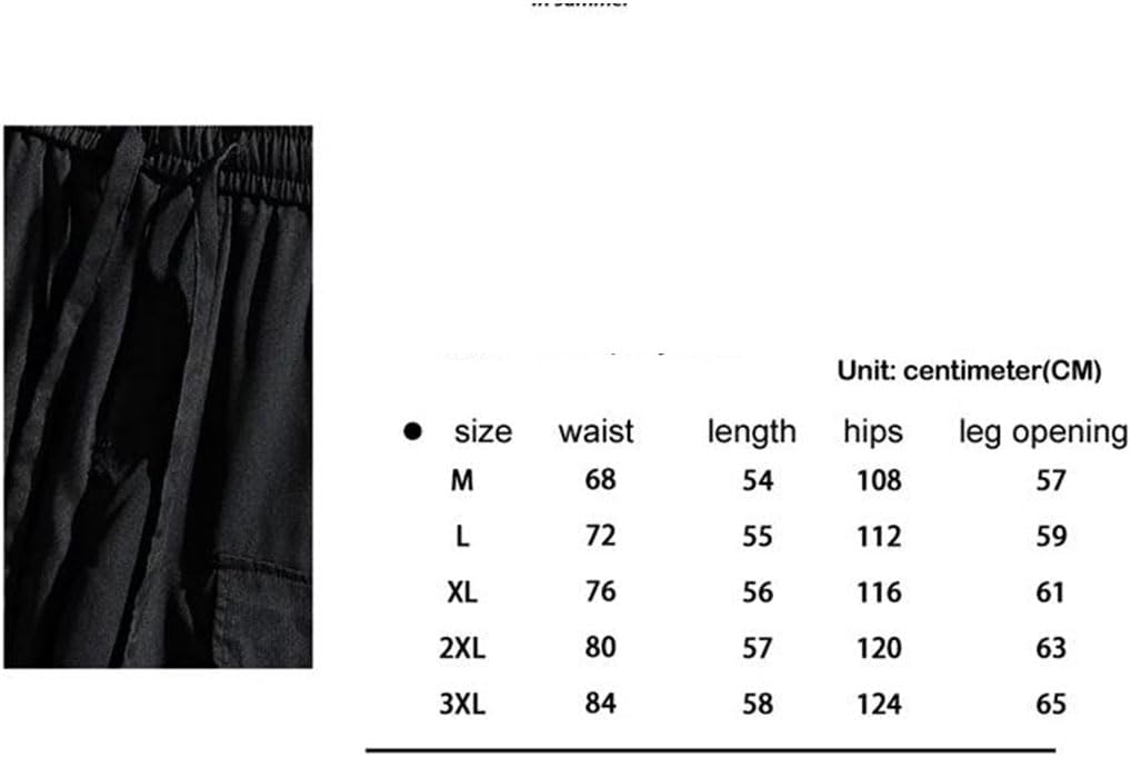 Men Summer Casual Elastic Waist Beach Multi Pocket Cargo Shorts