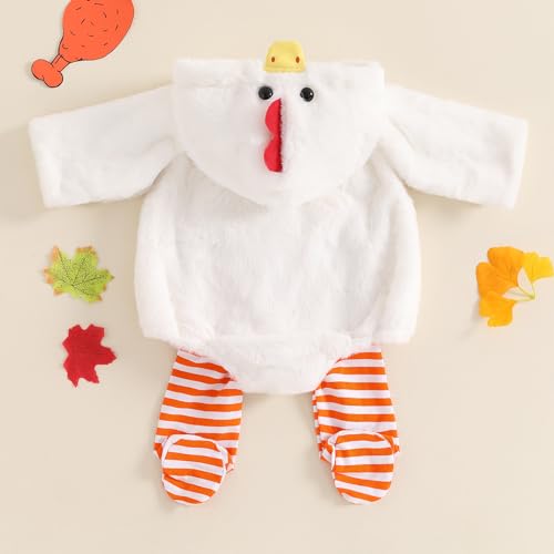 Disfraz bebé unisex pollito manga larga con pantalón miniatura 3
