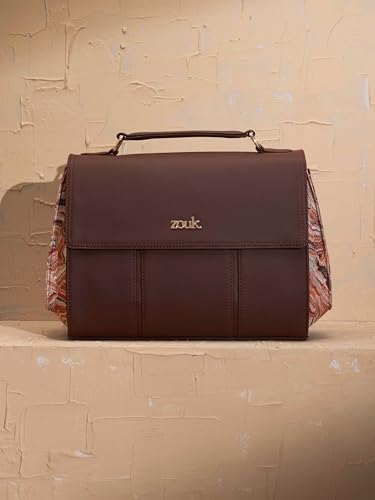 Image of ZOUK Rhea Kapoor Satchel Bag | Elegant Vegan Leather Handbag for Women |